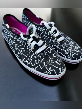 Keds x Kate Spade New York "Love" Print Sneakers size 8
